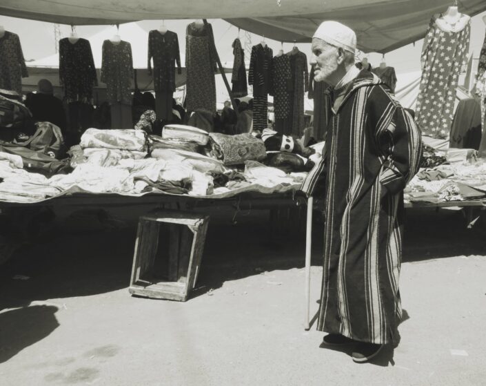 Old man in biggest suq in Morocco in Berkane